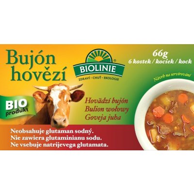 Biolinie bujón hovězí Bio kostky 6 x 0,5l – Zboží Dáma