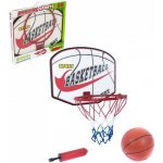 Teddies Basketbalový koš dřevo/kov/síťka/míč s pumpičkou v krabici 49x42x4cm – Zboží Živě
