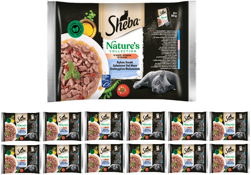 Sheba Nature’s Collection Rybí příchutě v omáčce sáček 52 x 85 g