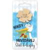 Klasický fotorámeček Nekupto Kapesní objetí Čtyřlístek Nikdy se nevzdávej, štěstí do kapsy 6 x 12 cm