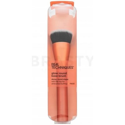 Real Techniques Face Glow Round Base Brush kosmetický štětec na podkladovou bázi korálová – Zboží Dáma