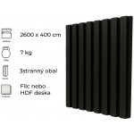 Windu Akustický panel dekor Černá 2600 x 400 mm 1,04m² – Zboží Mobilmania