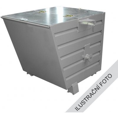 TRV PLN 8822/SE Výklopný kontejner s víkem šedá nosnost 1500 kg – Zboží Mobilmania
