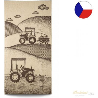 Veba Ručník ZARA Traktor béžovohnědá 55 x 100 cm – Zboží Mobilmania