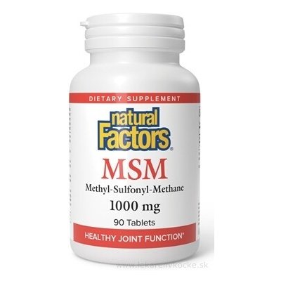 Natural Factors MSM 1000 mg, tobolky, 90 ks – Hledejceny.cz