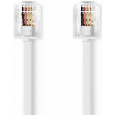 Nedis TCGL90200WT50 telefonní propojovací zástrčka RJ11 - zástrčka RJ11, 5m, bílý – Zboží Mobilmania