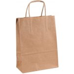 Papírová taška 180x80x240 mm hnědá / 25 kusů / kroucené ucho – Hledejceny.cz