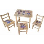 Drew-mix Dětský stůl ze dřeva se židličkami Kočičí baletky Vzor 39 – Hledejceny.cz