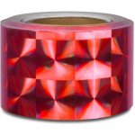 Hologramová samolepicí páska motiv 4 čtverce - šíře 10cm - červená