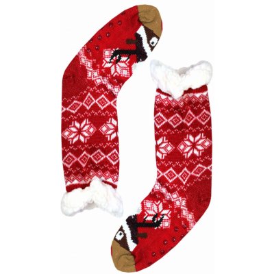Deer vánoční ponožky termo se sobem dětské CW232 tmavě červená – Zboží Mobilmania