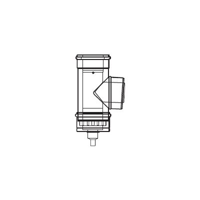 Almeva Lik revizní T-kus s odtokem a změnou směru 80/125 mm LPUKA8