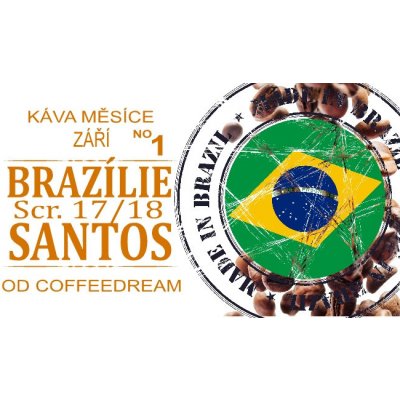 Coffeedream Káva Brazílie Santos NY2 jemné mletí český turek A02 1 kg – Zboží Mobilmania