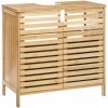5five Simply Smart Skříňka pod umývadlo, bambusová skříňka s lamelovými dvířky v přírodní barvě dřeva