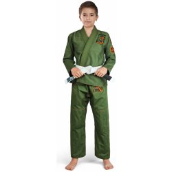 Dětské kimono Gi BJJ Junior 3.0 Ground Game olivová / zelená