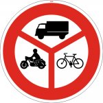 Dopravní Značka B12 500 mm Zákaz vjezdu všech vyznačených vozidel Druh vozidla: Nákladní auto, traktor – Zboží Dáma