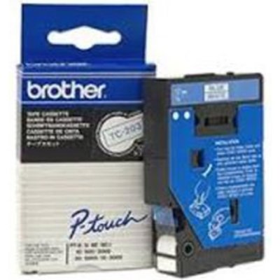 Páska Brother TC-203 (Modrý tisk/bílý podklad) - Originál – Zboží Mobilmania