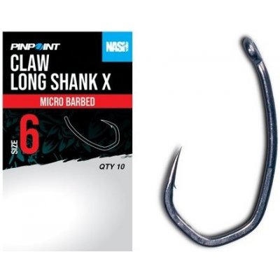 Nash Háčky Claw Long Shank X Micro Barbed 10 ks vel. 4 – Hledejceny.cz