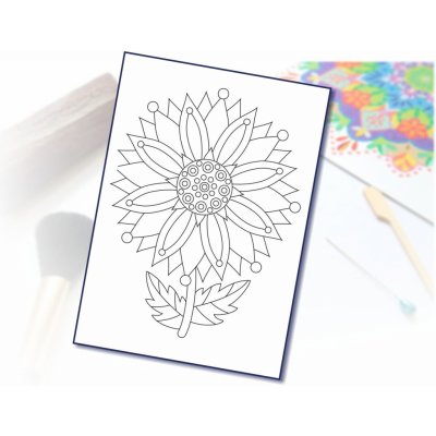 Radost v písku Šablona na pískování mandalový květ A5 148 x 210 mm – Zboží Dáma