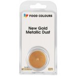 Food Colours Jedlá prachová perleťová barva New Gold Metallic Dust Zlatá 2,5 g – Zboží Dáma