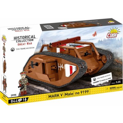 COBI 2995 Great War Britský těžký tank MARK V (Male) no.: 9199 1:35 – Zboží Dáma