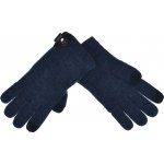 Fiebig Headwear since 1903 Pletené modré dámské rukavice Seeberger s funkcí Touchscreen a ozdobným knoflíkem – Zboží Mobilmania