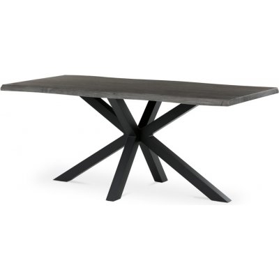 Vikio AJS154S Stůl jídelní 180 x 90 šedý dub kovová noha – Sleviste.cz