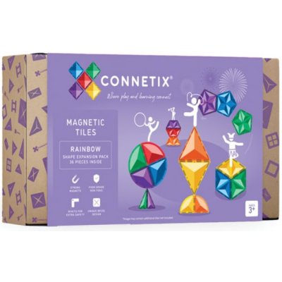 Connetix Rainbow Shape Expansion Pack 36 ks rozšíření – Zboží Dáma