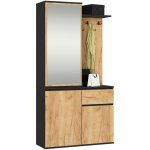 Ak furniture Předsíňová stěna Entro černá/dub craft – Zbozi.Blesk.cz