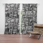 Závěsy Kreslené mrakodrapy: 2 ks - 140x250 cm - Sablio – Hledejceny.cz