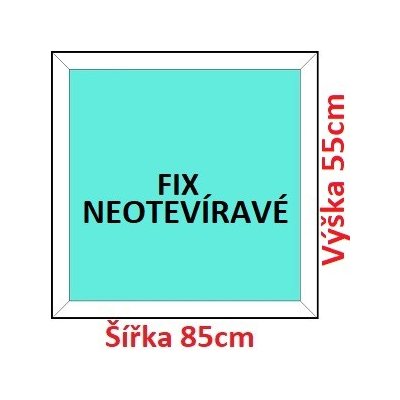 Soft Plastové okno 85x55 cm FIX neotevíravé – Zbozi.Blesk.cz
