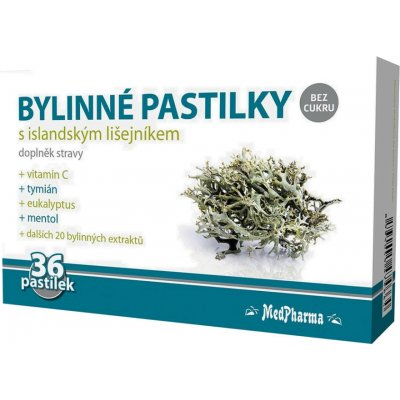 MedPharma Bylinné pastilky s islandským lišejníkem 36 pastilek – Hledejceny.cz