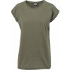 Dámská Trička Urban Classics Ladies Extended Shoulder Tee olivové