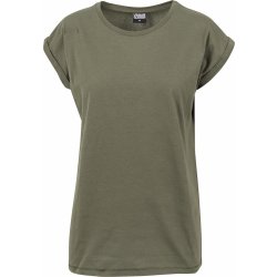 Urban Classics Ladies Extended Shoulder Tee olivové