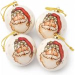 DECOLED Sada vánočních ozdob koule 8 cm, Santa Claus, plast, balení 6 ks – Hledejceny.cz