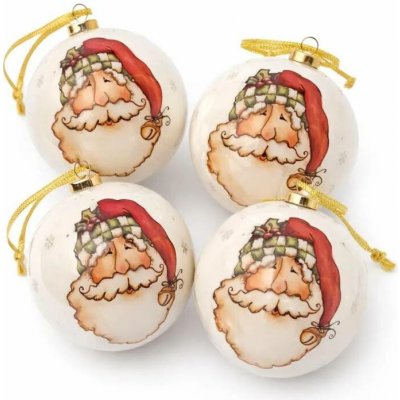 DECOLED Sada vánočních ozdob koule 8 cm, Santa Claus, plast, balení 6 ks – Hledejceny.cz