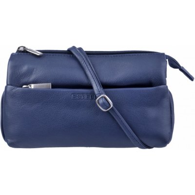 Estelle malá kožená kabelka moderní psaníčko ET-2046 tmavě modré – Zboží Mobilmania