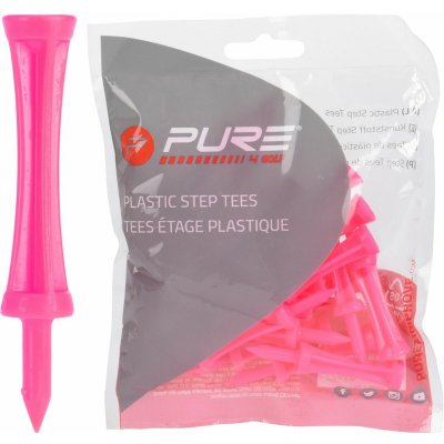 Pure2Improve 39 mm Plastic Step Tees růžová 25ks – Zboží Dáma