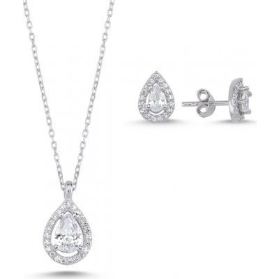 Olivie stříbrná sada šperků KAPKA 7351 – Zboží Mobilmania