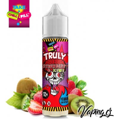 Chill Pill Shake & Vape Truly Strawberry and Kiwi 12 ml – Hledejceny.cz