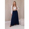 Dámská sukně Fashionweek maxi sukně s ozdobným pleteným páskem IT-3020 tmave modry