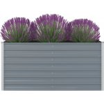 VidaXL Vyvýšený truhlík 160x80x77 cm galvanizovaná ocel šedý – Zboží Mobilmania
