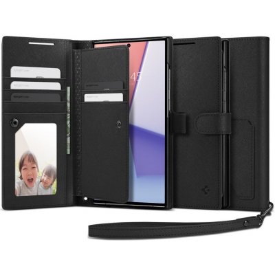 Pouzdro Spigen Wallet S Plus Galaxy S23 Ultra černé