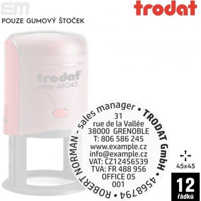 Trodat 46045 [ 45 x 45 mm pouze gumový štoček – Zboží Živě