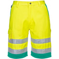 Portwest HI-VIS L043 Reflexní kraťasy - HV žlutá/modro zelená