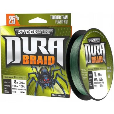 Spiderwire Šňůra Dura Braid Moss Green 135m 0,19mm 16kg – Zboží Mobilmania