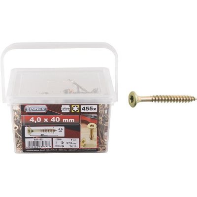 Šrouby Connex 4,0 x 40 mm 455 kusů B30173 – Zboží Mobilmania