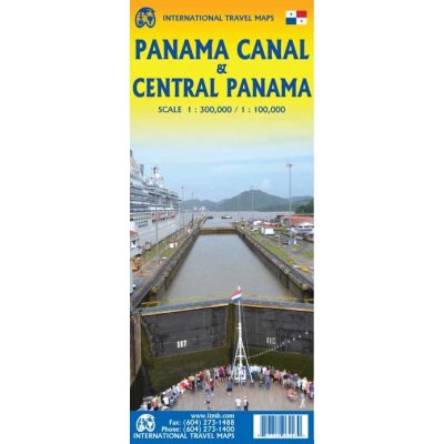 ITMB Publishing mapa Panama Canal, Panama Central 1:300 t., 1:100 t. ITM voděodolná