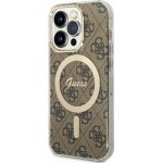 Pouzdro Guess 4G IML MagSafe iPhone 14 Pro hnědé – Hledejceny.cz