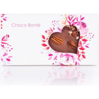 Chocobonte čokoláda mléčná s pekany výřez srdce 95 g – Zboží Mobilmania