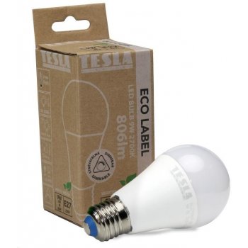 Tesla LED žárovka BULB E27 9W 230V 806lm 2700K Teplá bílá 200° 30000 hod. Stmívatelná